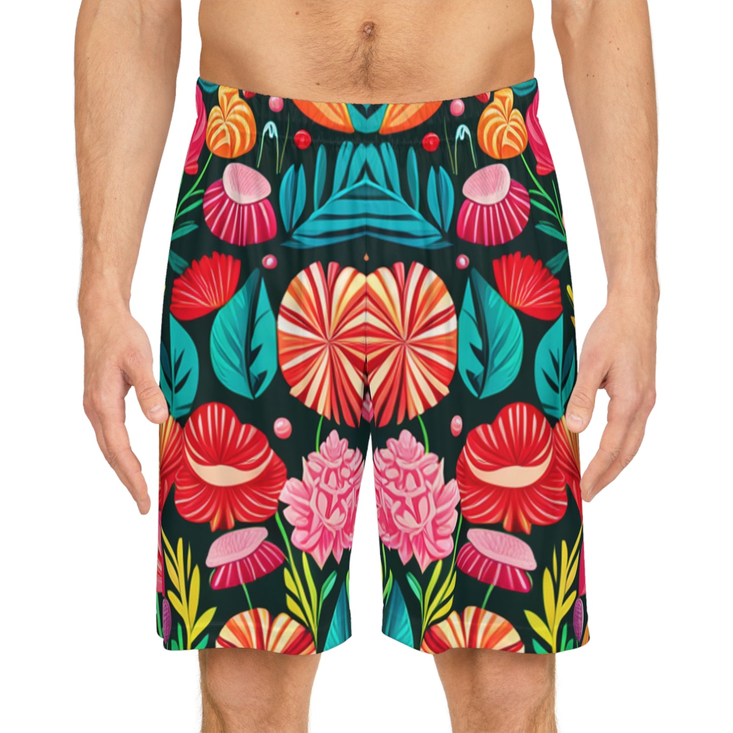 Flower Basketball Shorts (AOP)