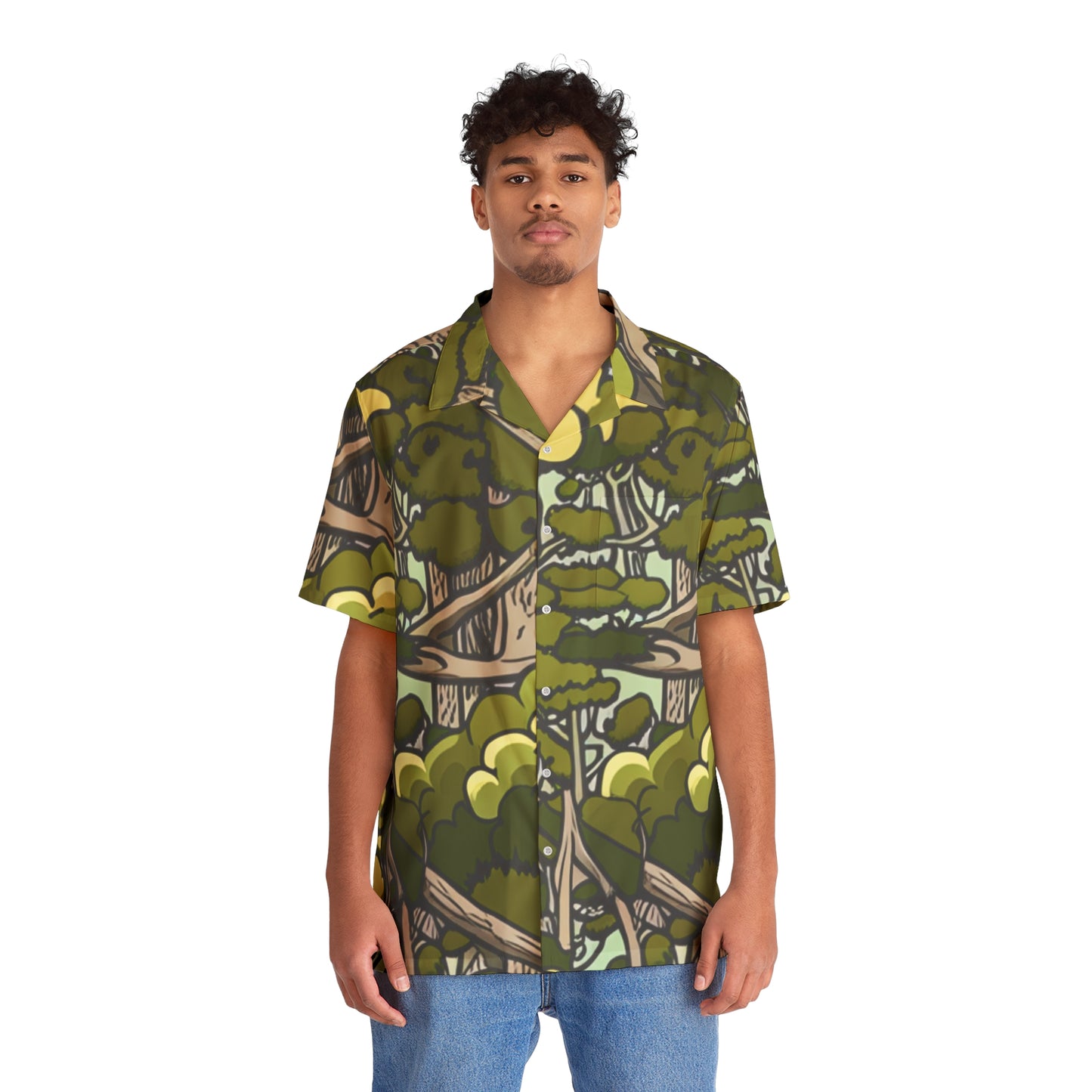 Woodland Camo Hawaiian Shirt (AOP)