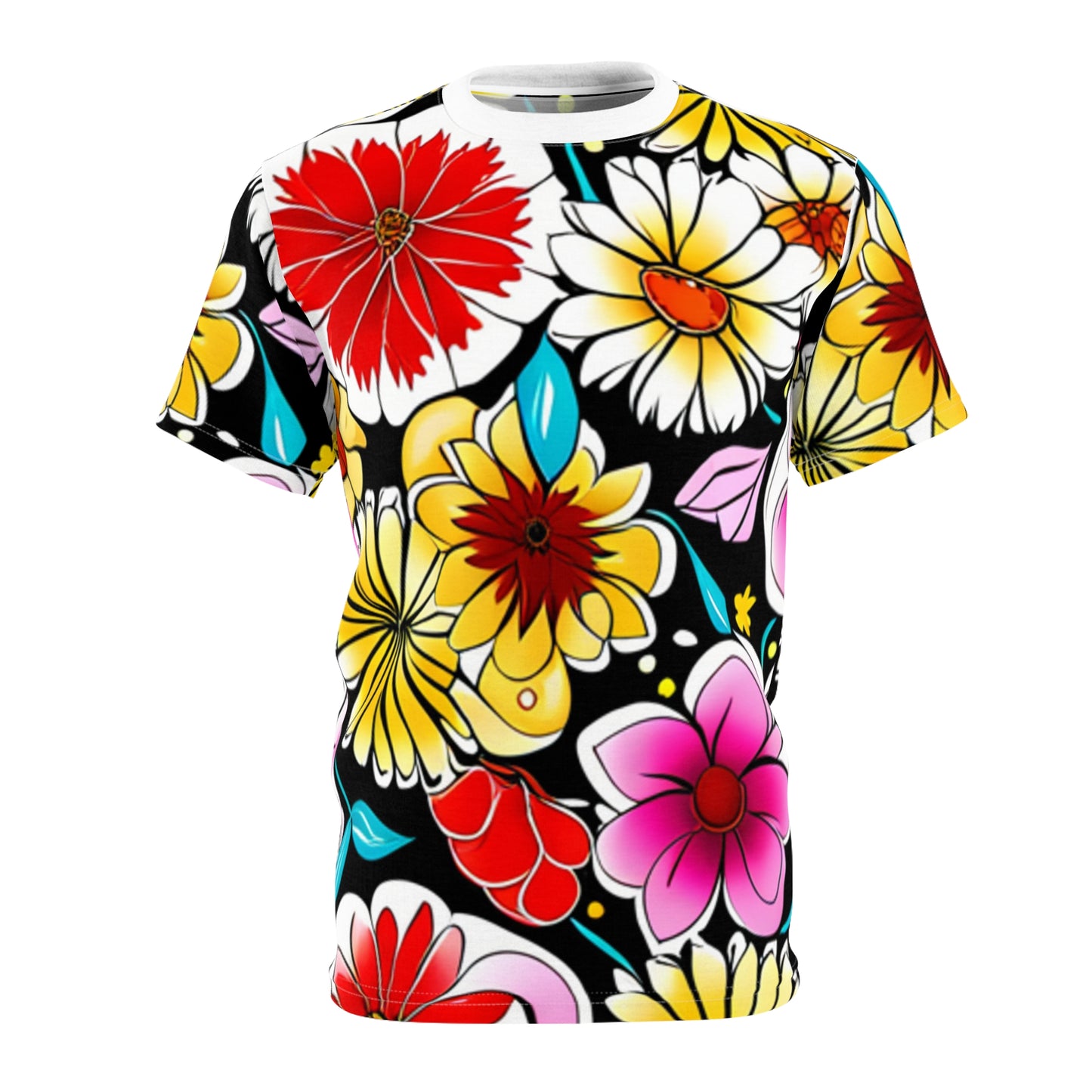 bask. Floral Print Unisex Cut & Sew Tee (AOP)