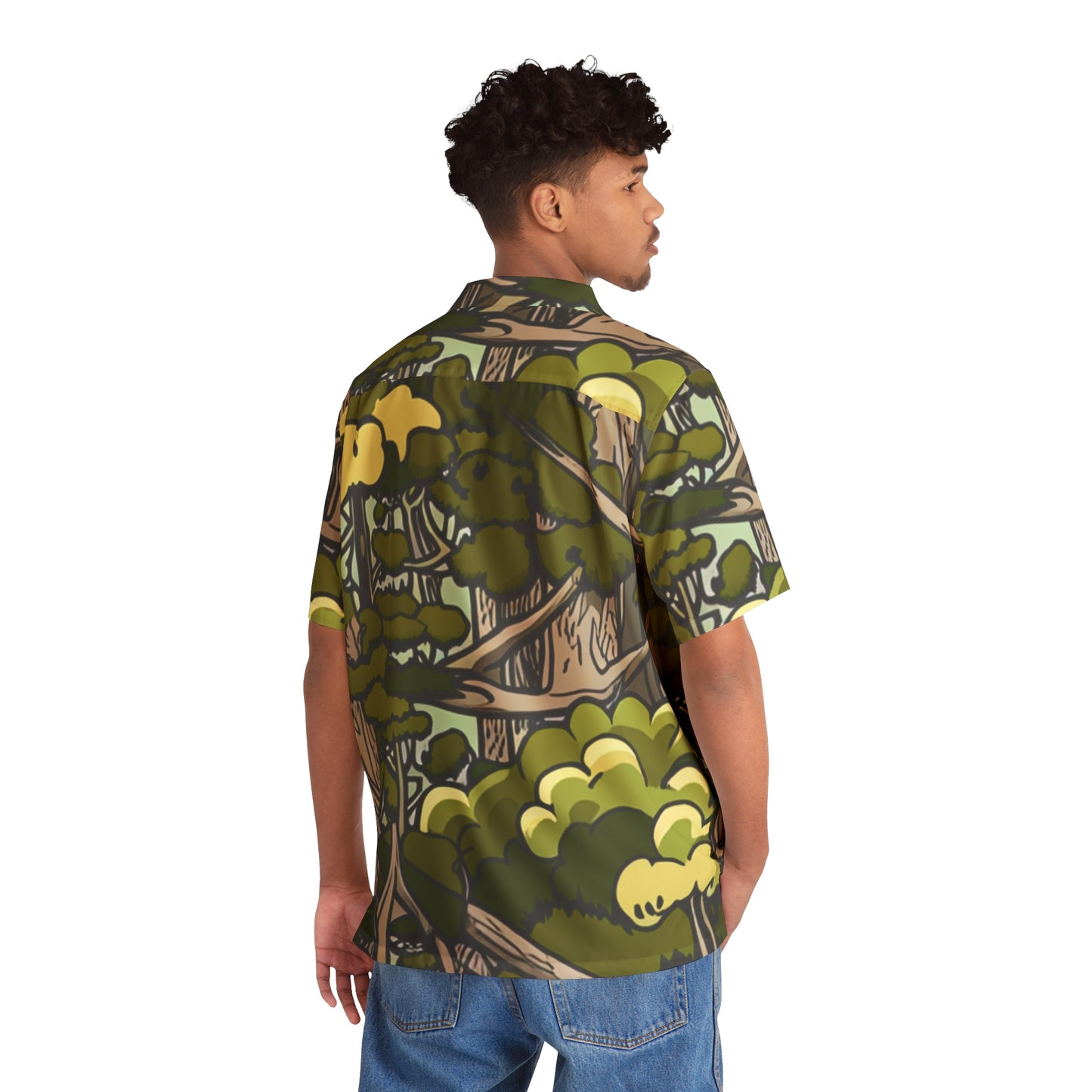 Woodland Camo Hawaiian Shirt (AOP)