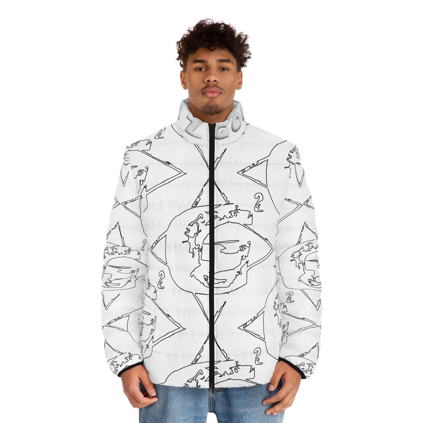 white G2 Puffer Jacket (AOP)